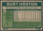 1977 Topps #484  Burt Hooton  Back Thumbnail