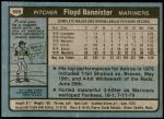 1980 Topps #699  Floyd Bannister  Back Thumbnail