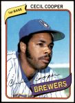 1980 Topps #95  Cecil Cooper  Front Thumbnail