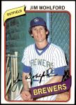 1980 Topps #448  Jim Wohlford  Front Thumbnail