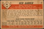 1953 Bowman #47  Ned Garver  Back Thumbnail