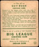 1933 Goudey #67  Guy Bush  Back Thumbnail