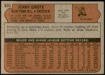 1972 Topps #655  Jerry Grote  Back Thumbnail