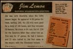 1955 Bowman #262  Jim Lemon  Back Thumbnail