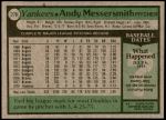 1979 Topps #278  Andy Messersmith  Back Thumbnail
