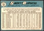 1965 Topps #198  Smoky Burgess  Back Thumbnail