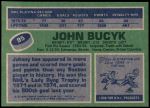 1976 Topps #95  Johnny Bucyk  Back Thumbnail