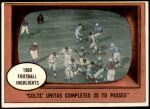 1961 Topps #57   -  Johnny Unitas 1960 Football Highlights Front Thumbnail
