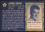 1953 Topps Who-Z-At Star #32  James Craig  Back Thumbnail