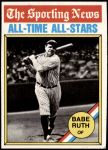 1976 Topps #345   -  Babe Ruth All-Time All-Stars Front Thumbnail