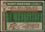 1976 Topps #280  Burt Hooton  Back Thumbnail