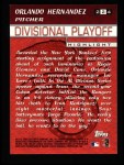 2000 Topps #224   -  Orlando Hernandez Divisional Playoff Back Thumbnail