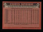 1986 Topps #212  Chris Speier  Back Thumbnail