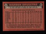 1986 Topps #564  Warren Brusstar  Back Thumbnail