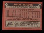1986 Topps #767  Jody Davis  Back Thumbnail