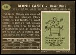 1969 Topps #147  Bernie Casey  Back Thumbnail
