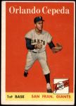1958 Topps #343 Orlando Cepeda Front Thumbnail