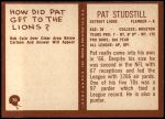 1967 Philadelphia #70  Pat Studstill  Back Thumbnail