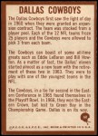 1967 Philadelphia #60   Dallas Cowboys Logo Back Thumbnail