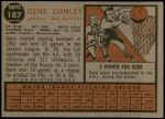 1962 Topps #187 GRN Gene Conley  Back Thumbnail
