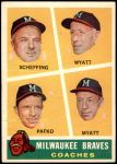 1960 Topps #464   -  Bob Scheffing / Whitlow Wyatt / Andy Pafko / George Myatt Braves Coaches Front Thumbnail
