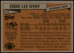 1981 Topps #117  Eddie Lee Ivery  Back Thumbnail