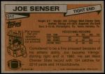 1981 Topps #217  Joe Senser  Back Thumbnail
