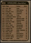 1981 Topps #526   -  Franco Harris / Theo Bell / Donnie Shell / L.C. Greenwood Steelers Leaders & Checklist Back Thumbnail
