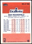 1986 Fleer #95  Dan Roundfield  Back Thumbnail