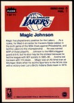 1986 Fleer Sticker #7  Magic Johnson  Back Thumbnail