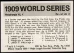 1971 Fleer World Series #7   1909 Pirates / Tigers Back Thumbnail