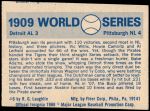 1970 Fleer World Series #6   -  Honus Wagner / Ty Cobb 1909 Pirates vs. Tigers   Back Thumbnail