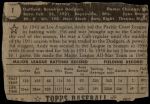 1952 Topps #1 Andy Pafko Back Thumbnail