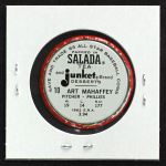 1963 Salada Metal Coins #10  Art Mahaffey  Back Thumbnail