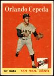 1958 Topps #343 Orlando Cepeda Front Thumbnail