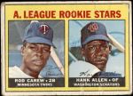 1967 Topps #569   -  Rod Carew / Hank Allen A.L. Rookies Front Thumbnail