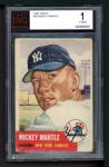 1953 Topps #82  Mickey Mantle  Front Thumbnail