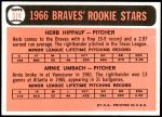 1966 Topps #518   -  Herb Hippauf / Arnie Umbach Braves Rookies Back Thumbnail