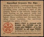 1950 Bowman Wild Man #4   Hannibal Crosses the Alps Back Thumbnail