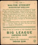1933 Goudey #121  Walter Stewart  Back Thumbnail
