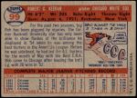 1957 Topps #99  Bob Keegan  Back Thumbnail