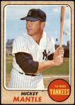 1968 Topps #280 Mickey Mantle Front Thumbnail