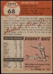 1953 Topps #68  Del Rice  Back Thumbnail