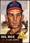 1953 Topps #68  Del Rice  Front Thumbnail