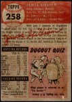 1953 Topps #258  Jim Gilliam  Back Thumbnail