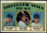 1972 Topps #79   -  Carlton Fisk / Cecil Cooper / Mike Garman Red Sox Rookies Front Thumbnail