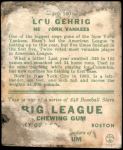 1933 Goudey #160  Lou Gehrig  Back Thumbnail