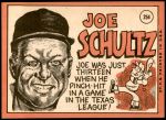 1969 Topps #254  Joe Schultz  Back Thumbnail