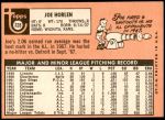 1969 Topps #328  Joe Horlen  Back Thumbnail