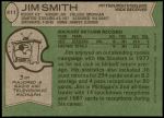 1978 Topps #411  Jim Smith  Back Thumbnail